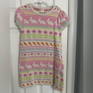 Gymboree Pink and Green Bunny Dress